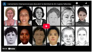 Las mujeres que está buscando identificar el programa de la Interpol