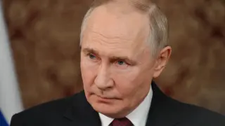 El presidente ruso, Vladímir Putin, durante una conferencia de prensa este viernes.