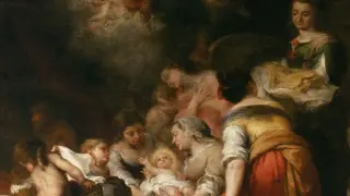 La obra 'El Nacimiento de la Virgen' de Bartolomé Esteban Murillo expuesta en el Museo del Louvre. / El Correo
