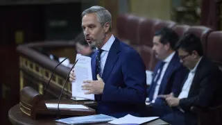 (Foto de ARCHIVO)El vicesecretario de Hacienda, Vivienda e Infraestructuras del PP y diputado del PP, Juan Bravo, interviene durante un pleno en el Congreso de los Diputados, a 10 de septiembre de 2025, en Madrid (España). El Pleno del Congreso debate y vota las enmiendas de totalidad que PP, Vox y Junts han presentado para devolver al Gobierno el proyecto de reducción de la jornada laboral a 37,5 horas, formaciones que suman una mayoría absoluta más que suficiente para tumbar la norma.Jesús Hellín / Europa Press10/9/2025