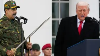 Combo de imágenes del presidente venezolano, Nicolás Maduro, y el presidente de EE UU, Donald Trump.