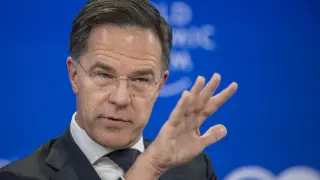 Rutte, en Davos.