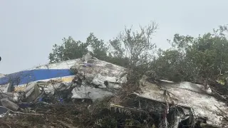 Imagen del avión accidentado.