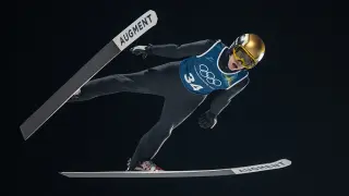 El saltador de esquí francés Valentin Foubert.