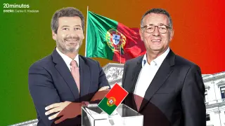 Los aspirantes a la presidencia de Portugal, André Ventura y José Seguro.