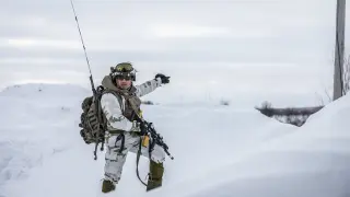 Foto de un soldado de la OTAN en Noruega.