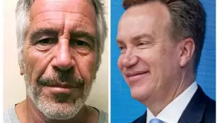 Epstein y Borge Brende, en imágenes de archivo.