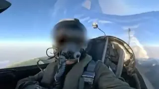 Vídeo difundido por las IDF del interior de un caza de su fuerza aérea.
