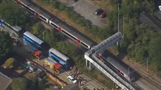 Descarrilamiento de un tren en Essex, Inglaterra.