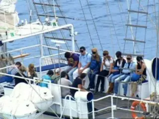 Los concursantes de 'El Barco: rumbo a lo desconocido', en una imagen del espacio.