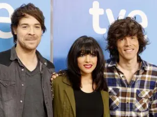 De izquierda a derecha David Feito, Raquel del Rosario y Juan Luis Su&aacute;rez, los miembros de El sue&ntilde;o de Morfeo.