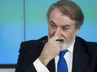 Jaime Mayor Oreja al inicio del Comit&eacute; Ejecutivo del PP tras el 'caso B&aacute;rcenas'.