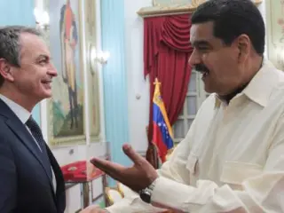 Nicol&aacute;s Maduro y el expresidente espa&ntilde;ol Jos&eacute; Luis Rodr&iacute;guez Zapatero.