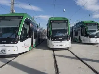 Vagones del metro de Granada.