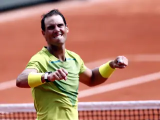 Nadal celebrando su triunfo