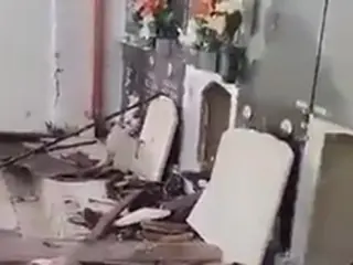 Conmoci&oacute;n en Bufali tras el saqueo en el cementerio.