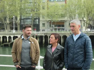 Gabriel Rufi&aacute;n, Mertxe Aizpurua y Oskar Matute