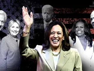 Los Clinton apoyan a Kamala Harris para la nominaci&oacute;n dem&oacute;crata en EE UU, los Obama, no.