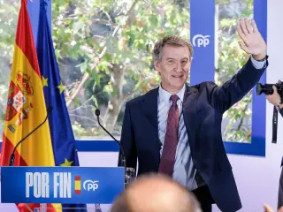 El presidente del Partido Popular, Alberto Núñez Feijóo, preside la reunión de la Junta Directiva Nacional del partido el 8 de octubre de 2026.