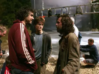 Alfonso Cuarón en el set de 'El prisionero de Azkaban'