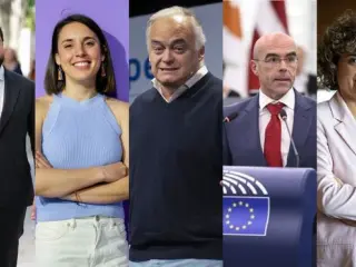 Alvise, Montero, Pons, Buxadé, Montserrat, de izq a dcha.