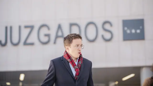El exportavoz de Sumar en el Congreso Iñigo Errejón sale de declarar en los juzgados de Plaza de Castilla.