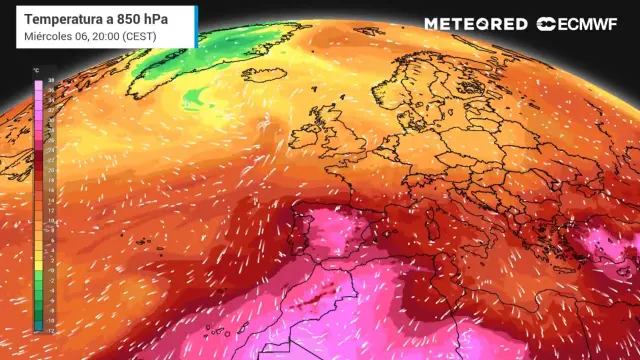 Predicción de temperaturas para este miércoles 6 de agosto.