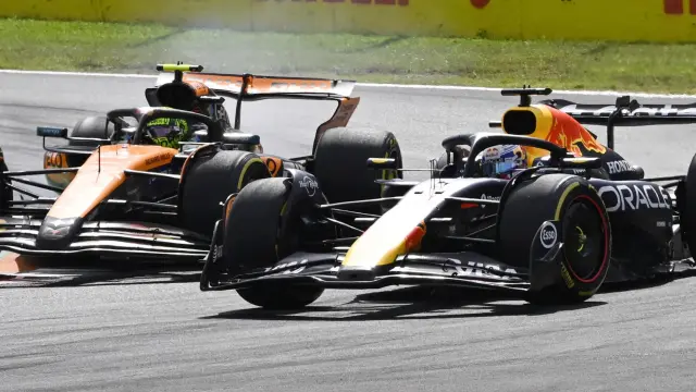 Batalla entre Verstappen y Norris en el GP de Italia 2025