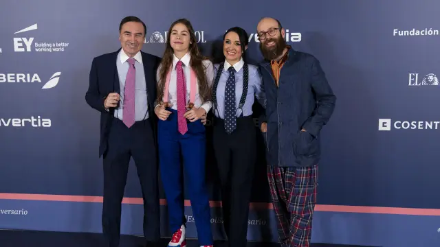 MADRID, SPAIN - OCTOBER 16: The director of El Español Pedro J. Ramirez, Cosima Ramirez, Cruz Sanchez de Lara and Tristan Ramirez during the award ceremony Los Leones de EL ESPAÑOL 2023, in its VIII anniversary, at the NH Collection Real Casino de Madrid, on October 16, 2023, in Madrid (Spain). The player of Real Madrid and the Spanish National Football Team, with which she has won the World Cup 2023, Olga Carmona, has received the Sports Award of Los Leones de EL ESPAÑOL 2023 on the eighth anniversary of the newspaper. (Photo By A. Perez Meca/Europa Press via Getty Images)