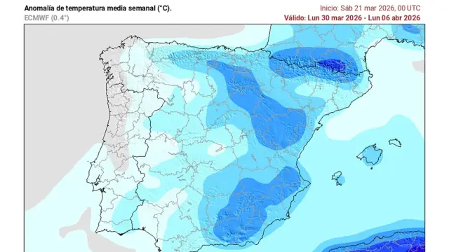 La Semana Santa podría tener temperaturas de 1 a 3 ºC por debajo del promedio.