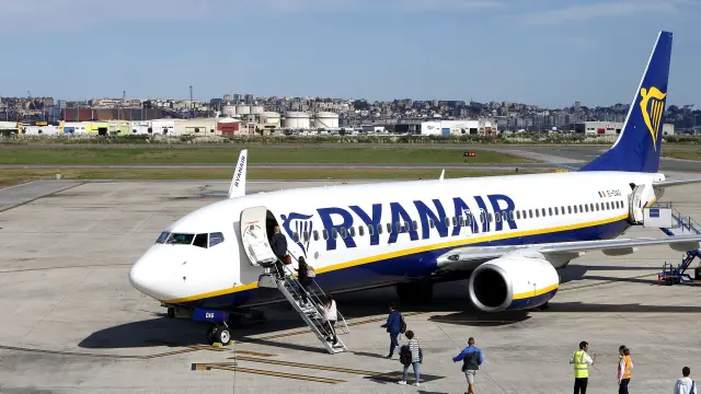 Un avión de Ryanair.