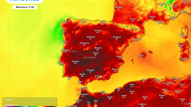 Predicción de temperaturas para este miércoles 5 de agosto.