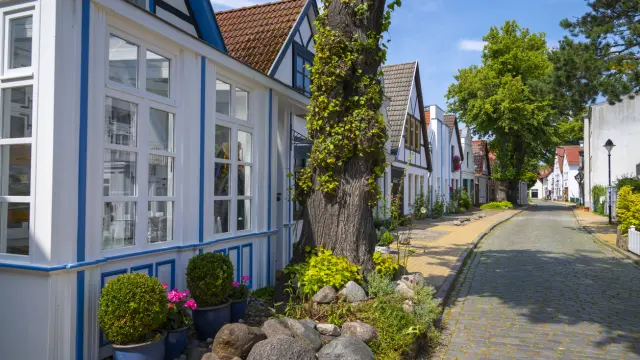 Alexandrinenstraße in Warnemünde, Rostock, Mecklenburg-Vorpommer, Deutschland