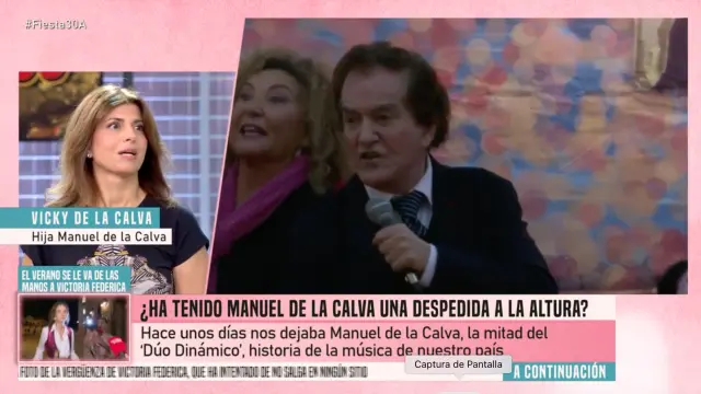 La hija de Manuel de la Calva recuerda emocionada a su padre: "Me estoy  llevando tan buena energía"