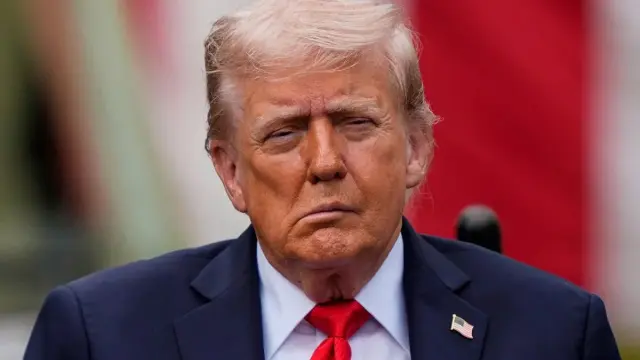 El comentado gesto de la boca de Donald Trump en un acto con motivo del aniversario del 11-S.