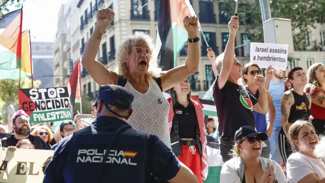 Protestas por el conflicto en Palestina en la última etapa en la Vuelta a España 2025