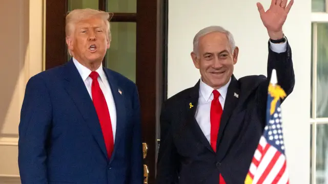 El presidente de EEUU, Donald Trump, y el primer ministro de Israel, Bajamin Netanyahu.