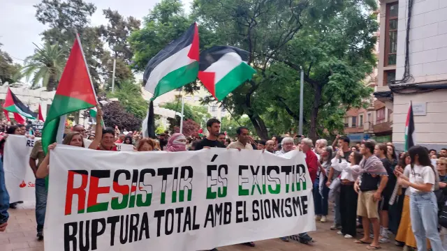 Manifestación en Palma para pedir "ruptura total de relaciones con Israel".