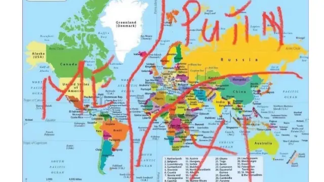 Mapa del mundo según Trump