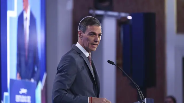 MADRID, 15/01/2026.- El presidente del Gobierno, Pedro Sánchez, interviene en la clausura del 'Spain Investors Day', este jueves en Madrid. EFE/ Kiko Huesca