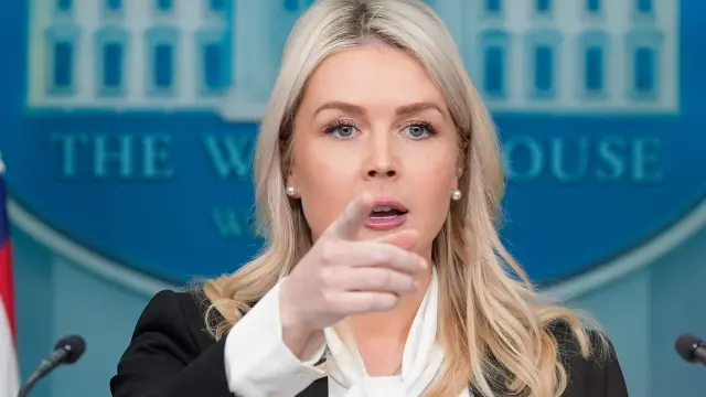 La portavoz de la Casa Blanca, Karoline Leavitt, este miércoles.