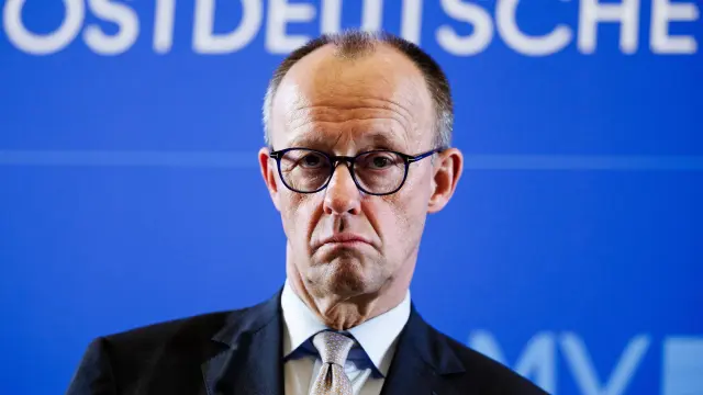 El canciller alemán, Friedrich Merz, durante una rueda de prensa en Berlín.