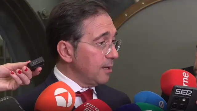 El ministro español de Asuntos Exteriores, José Manuel Albares, en un acto en Madrid