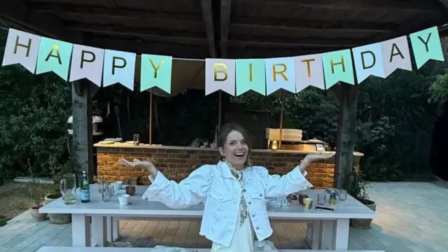 Geri Halliwell, en la celebración de su cumpleaños.