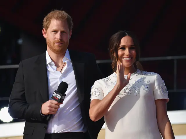 Meghan Markle y el príncipe Harry, en Central Park, en septiembre de 2021.