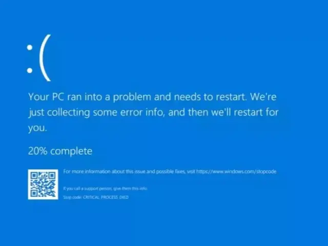 El error de la pantalla azul de la muerte de Windows que aparece a los afectados por el fallo informático de CrowdStrike y Microsoft