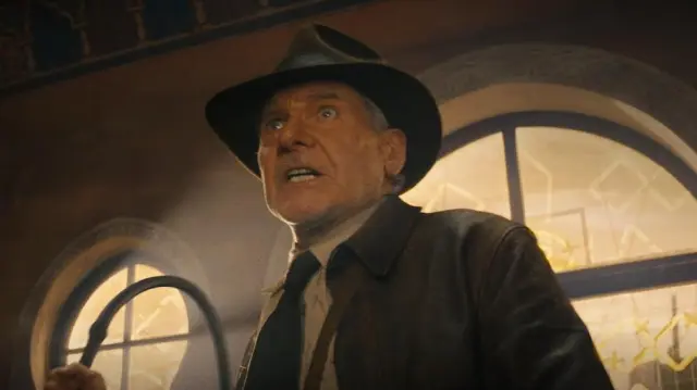 Una imagen del tráiler de 'Indiana Jones and the Dial of Destiny'.