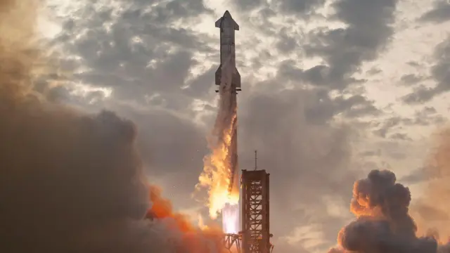 Starship durante el tercer lanzamiento.