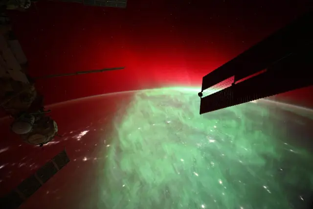 Aurora captada desde la ISS