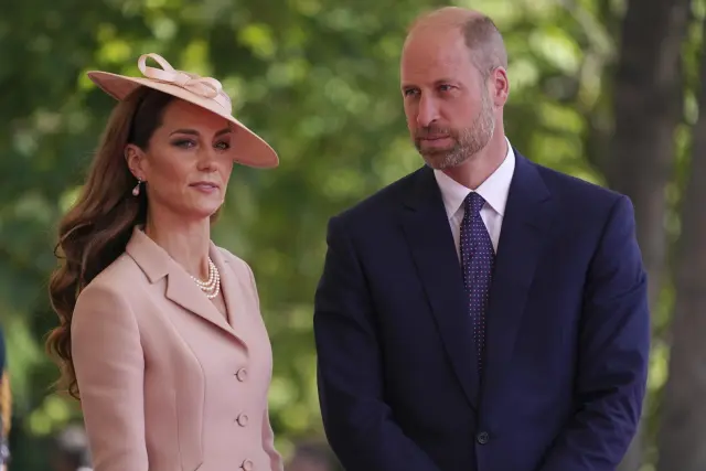La princesa de Gales, Kate Middleton, y el príncipe Guillermo, durante una recepción en Windsor el pasado 8 de julio.